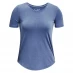 Женская толстовка Under Armour Streaker Short Sleeve T Shirt Ladies Blue