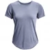 Женская толстовка Under Armour Streaker Short Sleeve T Shirt Ladies Glacier Blue