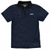 Детская футболка Slazenger Micro Stripe Polo Shirt Junior Boys Blue