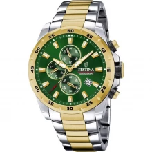 Жіноча куртка Festina Mens Festina Chronograph Two-Tone Green Dial Watch