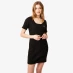 Женская блузка Jack Wills Amy Button Ribbed Mini Dress Black