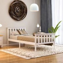 Lassic Vida Designs Milan Single Wooden Bed, High Foot