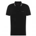 Мужская футболка поло Pierre Cardin Trimmed Polo Shirt Black