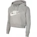 Женский свитер Nike Cropped Hoodie Womens Grey/White