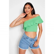Женский жилет I Saw It First Frill Edge One Shoulder Knitted Crop Top