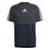 Мужская футболка с коротким рукавом adidas Colour Block T-Shirt Mens Carbon/Ink