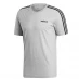 Мужская футболка с коротким рукавом adidas Essentials 3-Stripes T-Shirt Mens MedGrey/White