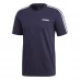 Мужская футболка с коротким рукавом adidas Essentials 3-Stripes T-Shirt Mens Navy/White