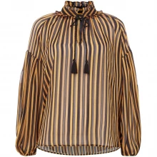 Женская блузка Biba Yellow lurex stripe blouse