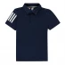 Мужская футболка поло adidas 3 Stripe Polo Shirt Junior Boys Collegiate Navy