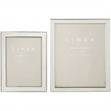 Linea Cream enamel frame hinged 4x6