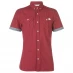 Мужская рубашка Lee Cooper Short Sleeve Gingham Shirt Mens Red/Navy