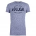 Мужская футболка с коротким рукавом SoulCal Textured Flecked T Shirt Navy