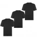 Мужская футболка с коротким рукавом Donnay Three Pack V Neck T Shirt Mens Black