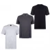 Мужская футболка с коротким рукавом Donnay Three Pack V Neck T Shirt Mens GreyM/CharM/Blk