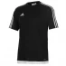 Мужская футболка с коротким рукавом adidas Classic 3 Stripe Sereno T Shirt Mens Black/White