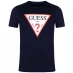 Мужская футболка с коротким рукавом Guess Logo T Shirt Blue Navy G720