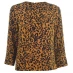 Женская блузка Biba BIBA Contour Cuff Shell Blouse leopard