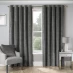 CASA Crushed Velvet Curtains Charcoal SD
