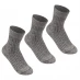 Женские носки Lee Cooper 3 Pack Rib Crew Socks Ladies Grey