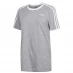 Женская футболка adidas Essentials 3 Stripe T Shirt Ladies Med Grey