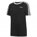 Женская футболка adidas Essentials 3 Stripe T Shirt Ladies Black/White