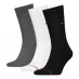 Tommy Bodywear Sports 3 Pack Mens Crew Socks Blk/White/Gry