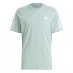 Мужская футболка с коротким рукавом adidas Essentials 3-Stripes T-Shirt Mens Hazy Green