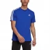 Мужская футболка с коротким рукавом adidas Essentials 3-Stripes T-Shirt Mens Bold Blue/White