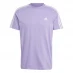 Мужская футболка с коротким рукавом adidas Essentials 3-Stripes T-Shirt Mens Violet/White
