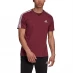 Мужская футболка с коротким рукавом adidas Essentials 3-Stripes T-Shirt Mens Victory Crimson