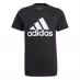 Детская футболка adidas Logo T Shirt Junior Blk/Wht BOS