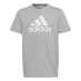Детская футболка adidas Logo T Shirt Junior Gry/Wht BOS
