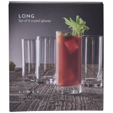 Linea Linea Cocktail Collection Long Glasses Set of 4