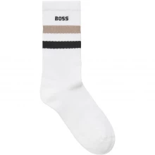 Boss Crew Ribbed Striped Socks