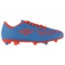 Umbro Accure Firm Ground Football Boots Junior Boys I Blue/Cherry/T