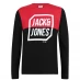 Мужской свитер Jack and Jones Half Logo Crew Sweatshirt Mens Black/Red