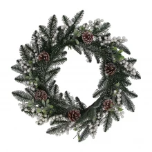 Gisela Graham Fir/White Berry/Cone Wreath
