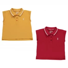 Детская футболка SoulCal 2 Pack Cropped Polo Shirt Junior Girls