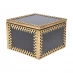Biba Mini Square Jewellery Trinket Box Black Gold