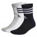 Шкарпетки adidas Cushioned 3 Stripe Crew Sock 3 Pack Mens Blk/Wht/Gry