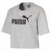 Женский топ Puma Puma Essential Logo Crop T Shirt Grey Heather