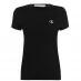 Жіноча футболка Calvin Klein Jeans Embroidered Logo Slim Fit T-Shirt CK BLACK