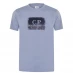 Мужская футболка с коротким рукавом CP COMPANY Block Logo T-Shirt Tile Blue 825
