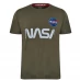 Мужская футболка с коротким рукавом Alpha Industries NASA Reflective Tee Dark Olive 142