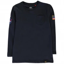 Детский свитер Alpha Industries Nasa Long Sleeve Badge T Shirt