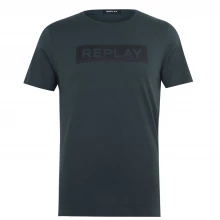 Мужская футболка с коротким рукавом Replay Logo T Shirt