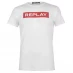Мужская футболка с коротким рукавом Replay Logo T Shirt White 001