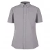 Мужская рубашка Firetrap Short Sleeve Oxford Shirt Mens Grey
