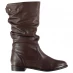 Женские сапоги Linea Ruched Calf Boots Brown